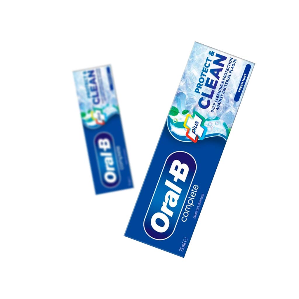 خمیر دندان اورال-بی مدل plus protect clean حجم 75 میلی لیتر