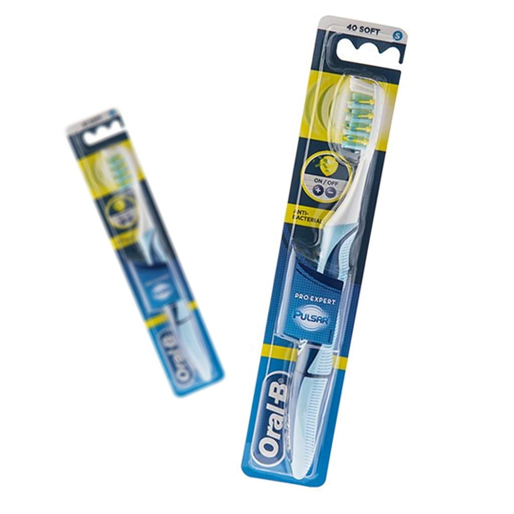 مسواک اورال-بی مدل Pulsar Anti Bacterial با برس نرم