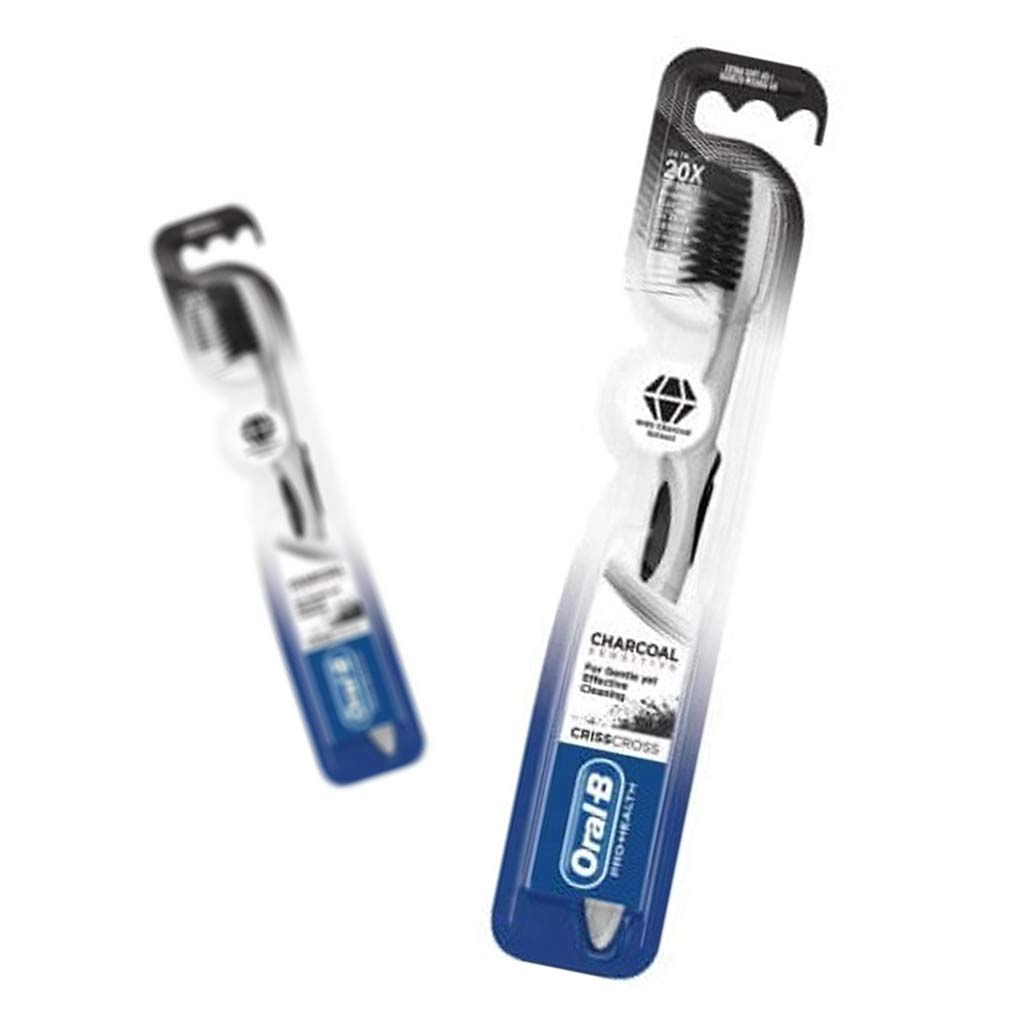 مسواک اورال-بی مدل Charcoal Sensitive با برس نرم