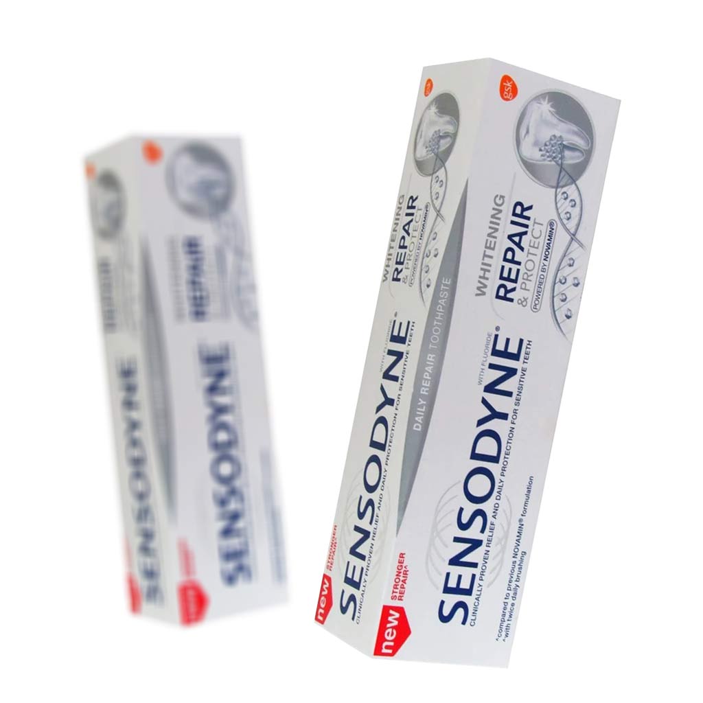 خمیر دندان سنسوداین سری Repair &; Protect مدل Whitening حجم 75 میلی لیتر