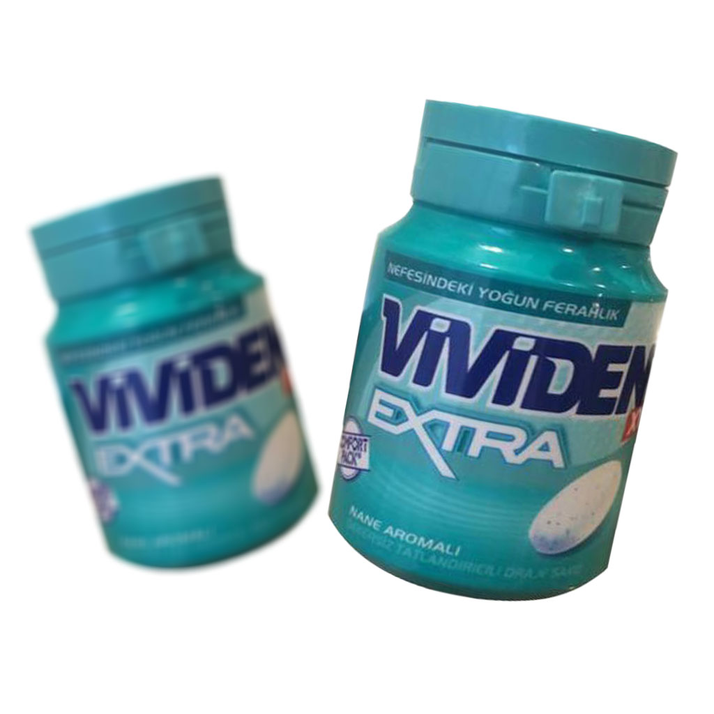 قوطی آدامس و خوش بو کننده ویویدنت اکسترا بدون شکر (vivident)