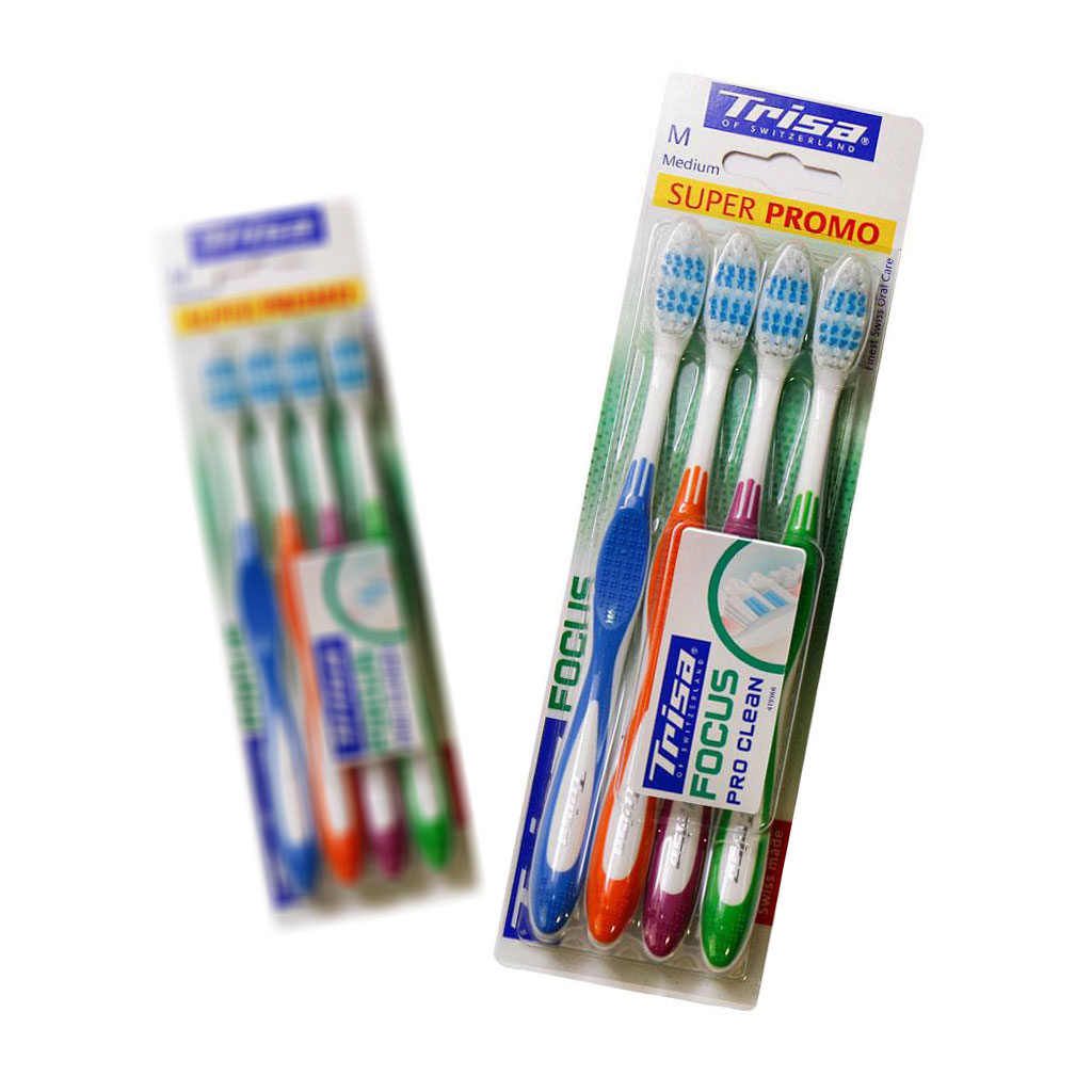مسواک تریزا فوکوس ۴عددی با برس متوسط