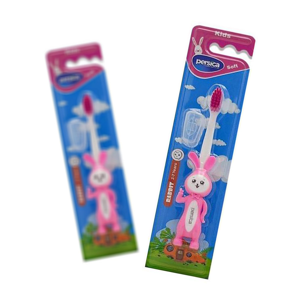 مسواک کودک پرسیکا طرح خرگوش با برس نرم
