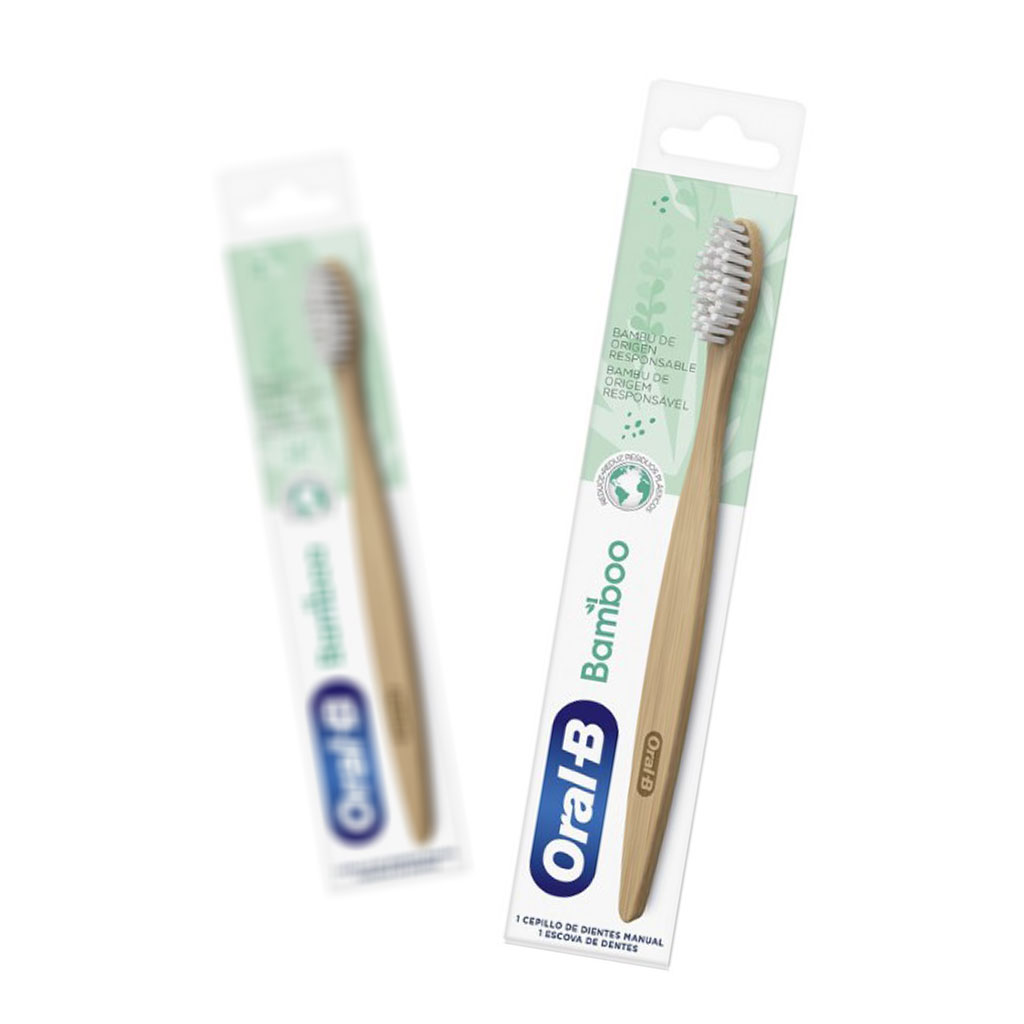 مسواک اورال-بی مدل بامبو با برس متوسط