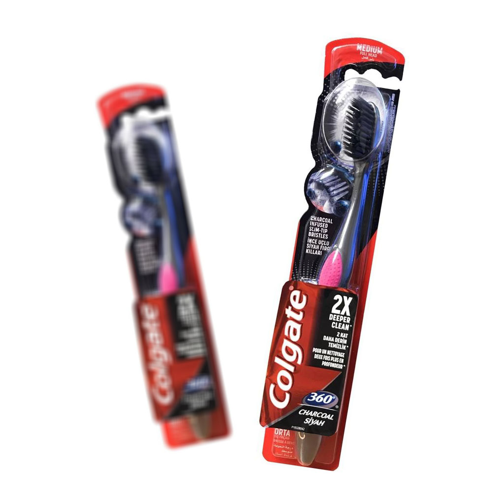 مسواک مدیوم ذغالی کلگیت 360 درجه