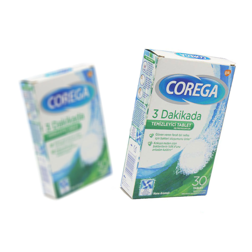 قرص تمیزکننده دندان مصنوعی کورگا  بسته 30 عددی corega