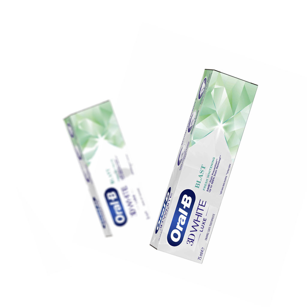 خمیر دندان اورال-بی مدل 3D White Luxe Blast حجم 75 میلی لیتر
