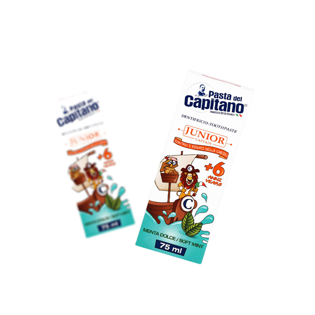 خمیر‌دندان کاپیتانو مناسب کودکان بالای ۶سال- حجم۷۵ml  ایتالیایی اورجینال