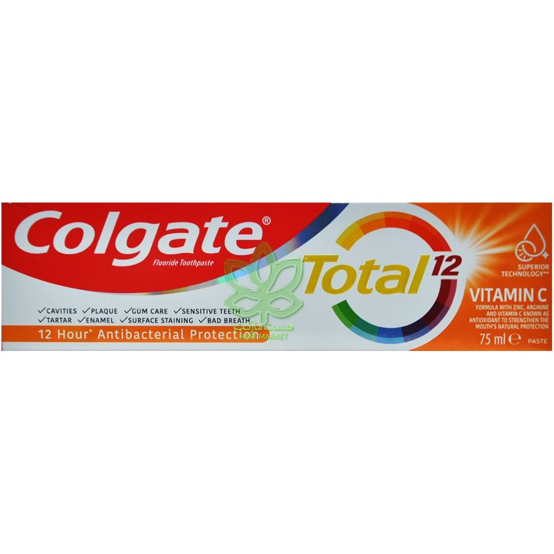 خمیر دندان کلگیت توتال مدل آنتی باکتریال با ویتامین سی 75 میل