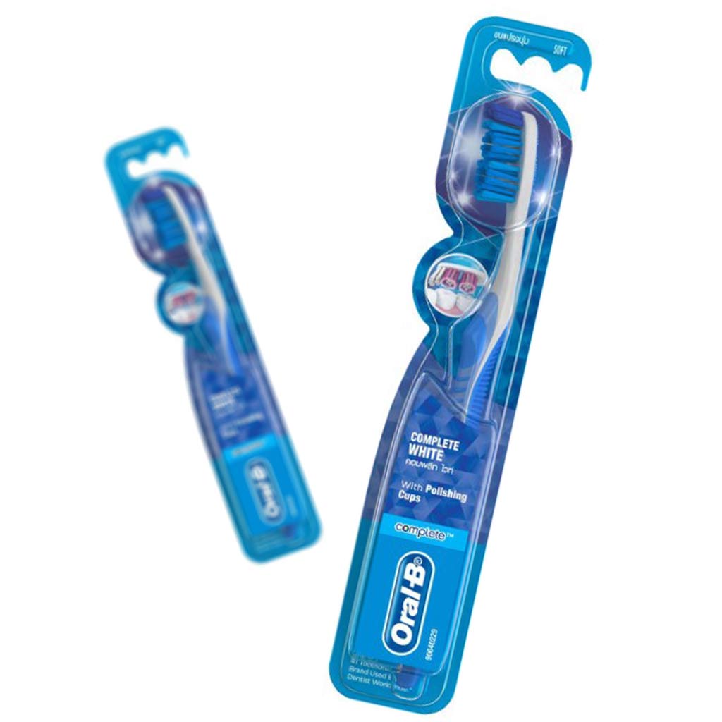 مسواک اورال-بی مدل complete white با برس نرم