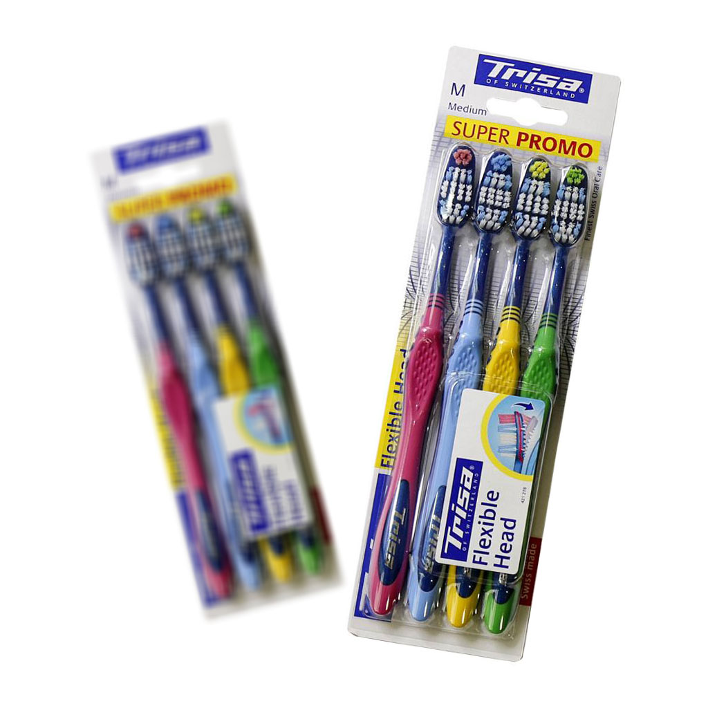 مسواک تریزا فلکسیبل هد ۴عددی با برس نرم