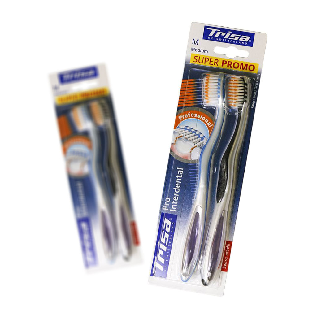 مسواک تریزا پرو اینتردنتال ۲ عددی با برس متوسط