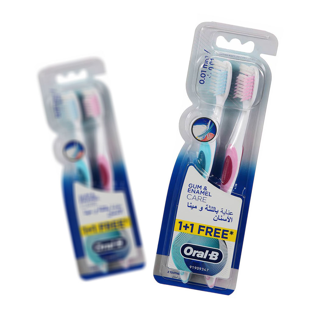 مسواک اورال بی مدل Gum & Enamel Care با برس خیلی نرم بسته 2 عددی