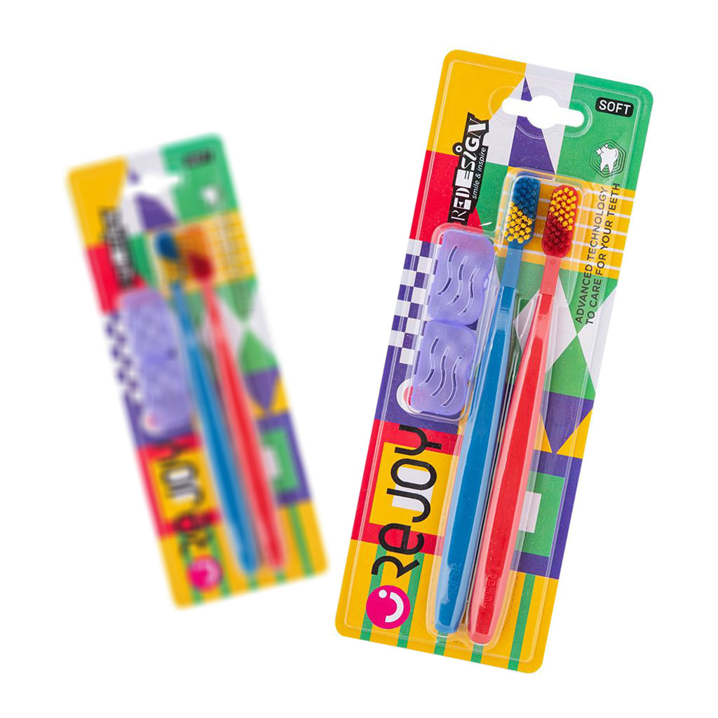 ریجوی مسواک ری دیزاین دوتایی قاب دار با برس متوسط