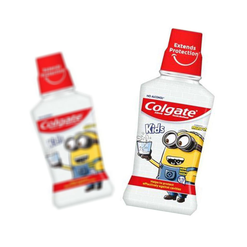 دهان شویه کودک بدون الکل کلگیت مدل Minions حجم 250 میل