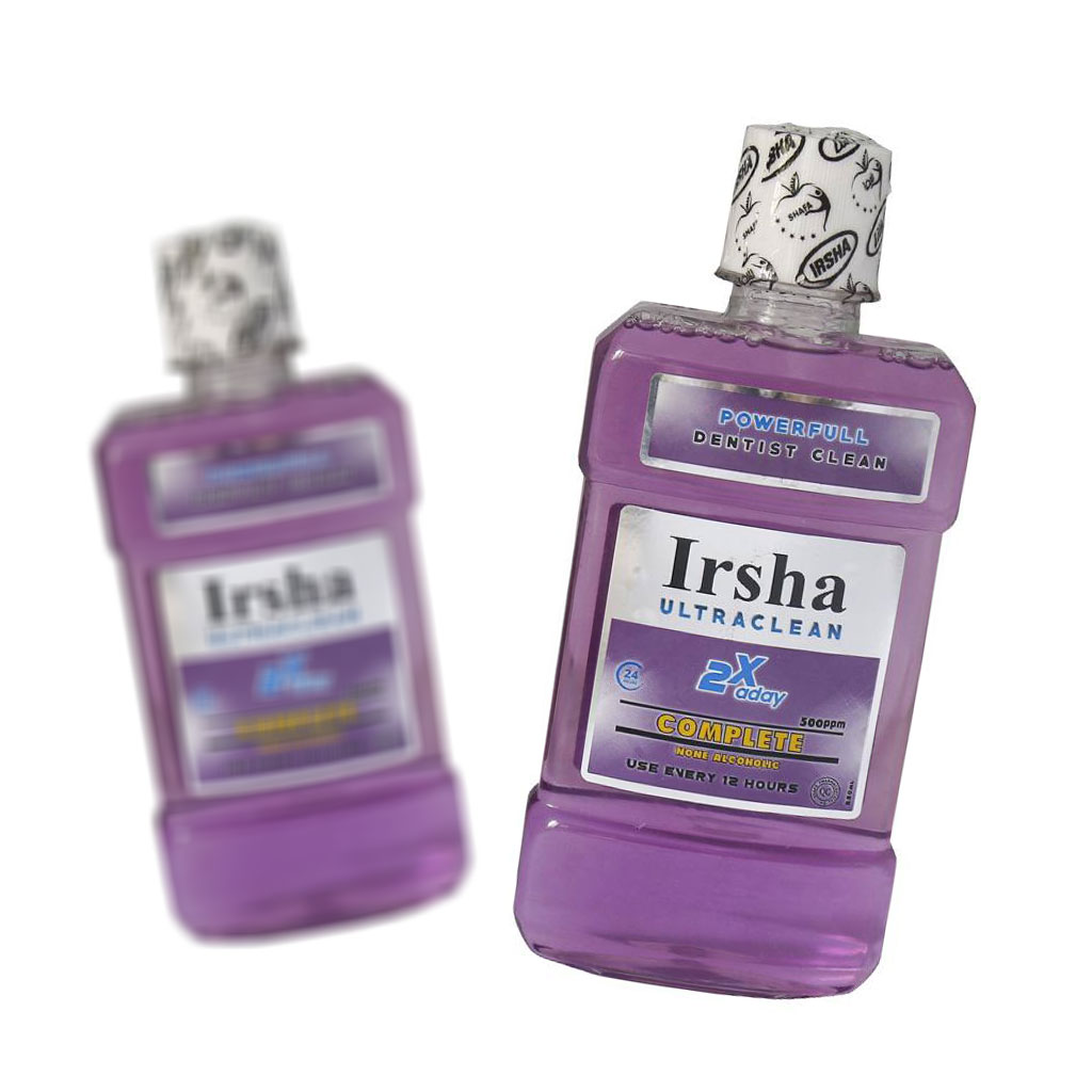 دهانشویه کامل بدون الکل ایرشا حاوی فلوراید و زینک کلراید 250 میلی لیتر