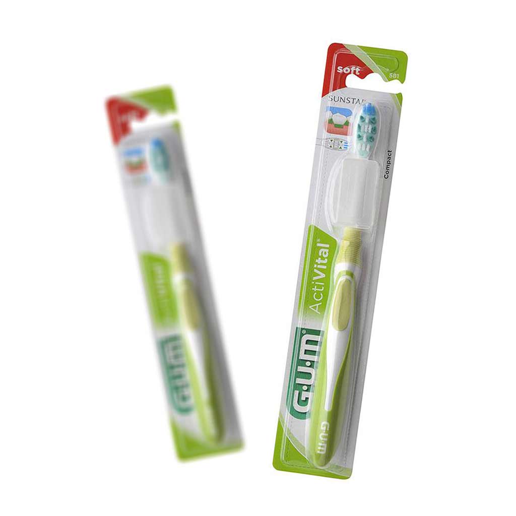 مسواک جی یو ام مدل اکتیویتال با برس نرم gum