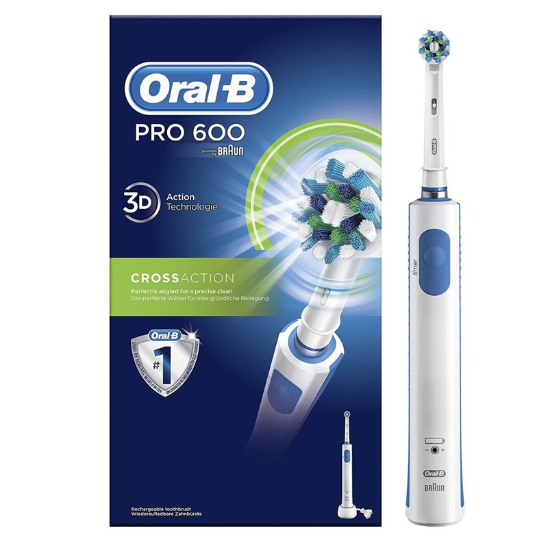 مسواک برقی اورال بی Oral-B سری PRO 600 مدل کراس اکشن CROSS ACTION | فروشگاه  اینترنتی لبخند زیبا
