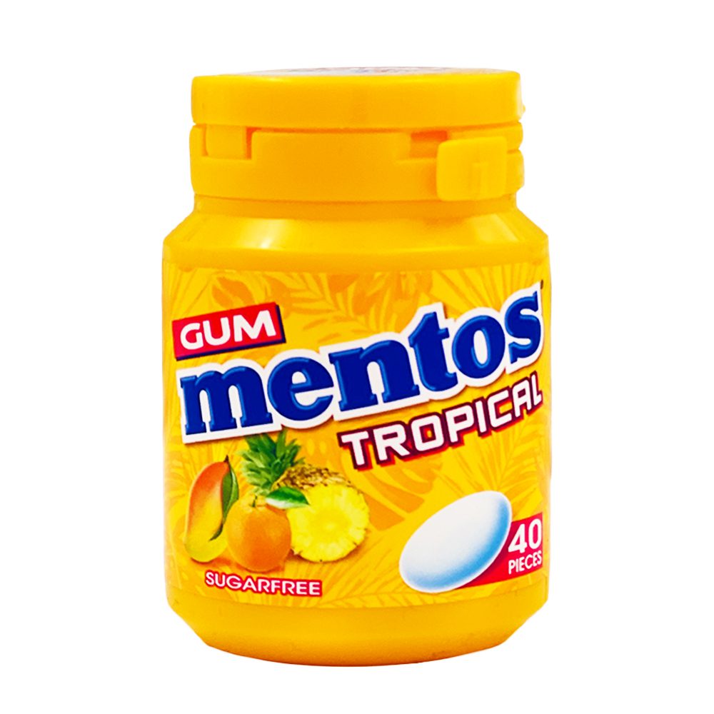 آدامس بدون قند با طعم میوه های استوایی منتوس (MENTOS) 40 عددی